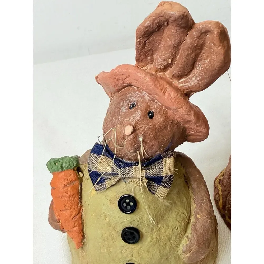 Paper Mache/ Resin Easter Rabbits Decor - Picture 6 of 7
